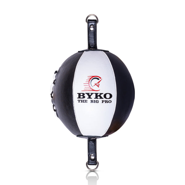 BYKO Floor Selling Round Ball – Medium (M) White/Black – Heavy-Duty Punching Ball for Boxing & MMA Training