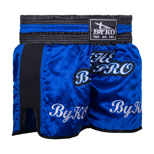 BYKO Muay Thai Shorts Mesh – Premium Breathable Fight Shorts (XXS-XL) – Red/Blue/Black