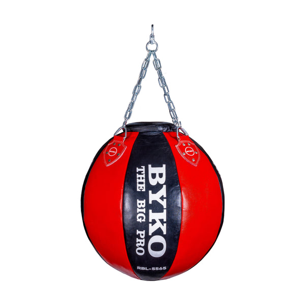 BYKO Round Bag – 55x65cm Red/Black – Heavy-Duty Punching Bag for Power & Speed Training